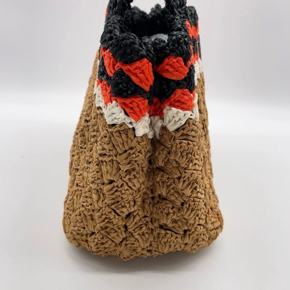 Prada Canapa Raffia Straw Tricolor Handbag W/Dustbag - Picture 7 of 16